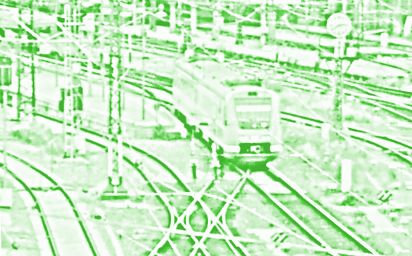 Stilisierter Ausschnitt des Eisenbahnsystems
